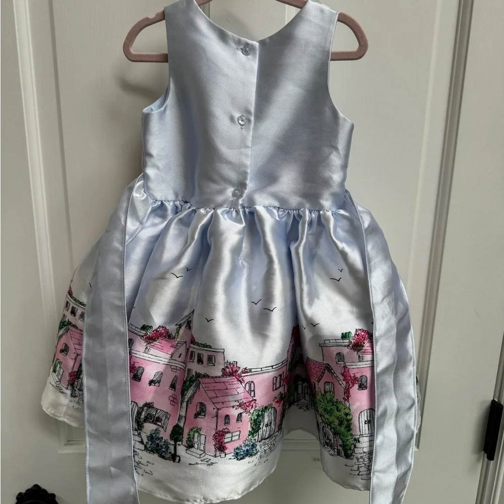 NWOT Pippa & Julie 2T Girls Formal White Multicolored European Style Dress